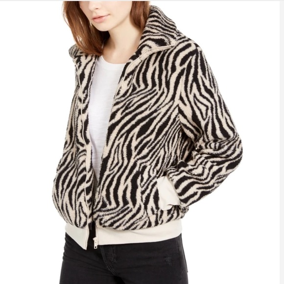 *BLACK* NWT, HIPPIE ROSE, JUNIORS, SHERPA JACKET - Picture 1 of 11